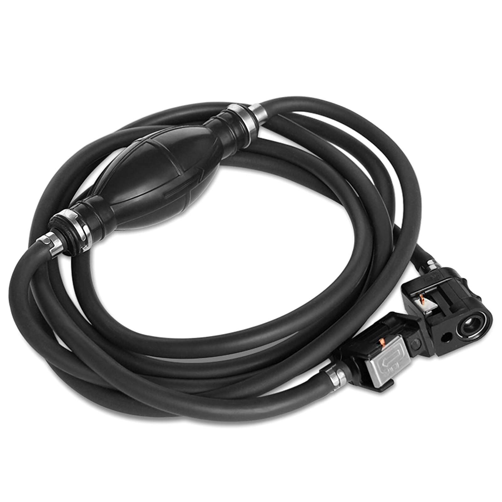 300cm Boat Fuel Line with Hand Pump Connector Boat Motor Fuel Hose Fuel Line Assembly Compatible with Outboard Motors Up to 85hp: Default Title