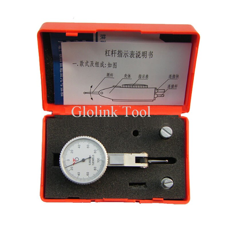 0-0.2mm Dial Test Indicator 0.002 mm Dial Indicator Gauge 7Jeweld Dial Test Indicator Gauge Measure Gauge Tool