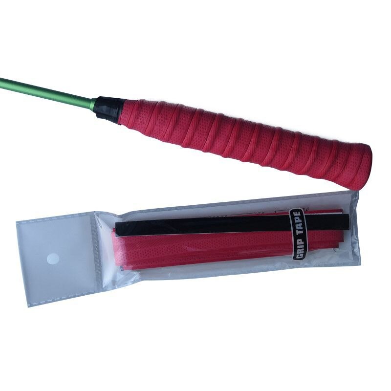 5 couleurs anti-dérapant raquette Grip Badminton surgrips Sports de plein air accessoires Tennis ruban poignées: Rouge