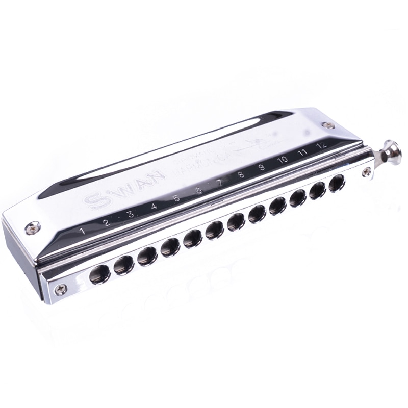 Chromatic Harmonica Mouth Organ 12 Holes with 48 Tone Key of C Reed Swan SW1248