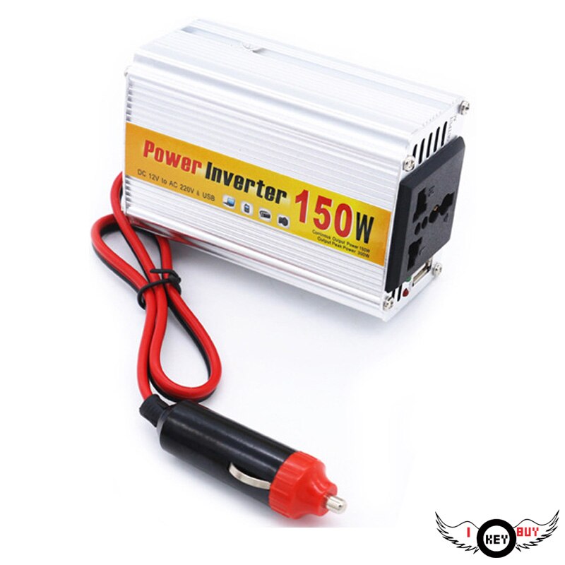 I key koop hoge 150w auto omvormer spanningsomvormers 12v to 220v gemodificeerde snaargolf sigarettenaansteker