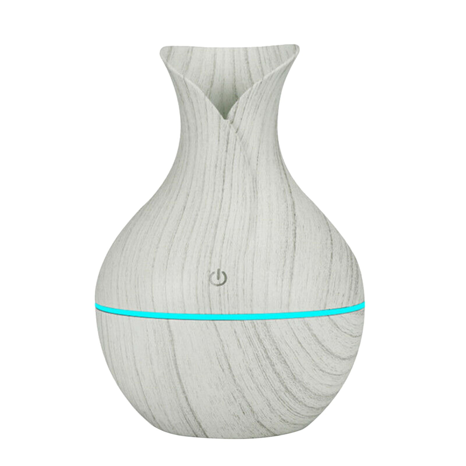 4 #130Ml Led Essentiële Olie Diffuser Luchtbevochtiger Aromatherapie Houtnerf Vaas Aroma Essentiële Olie Aroma Diffuser Luchtbevochtiger