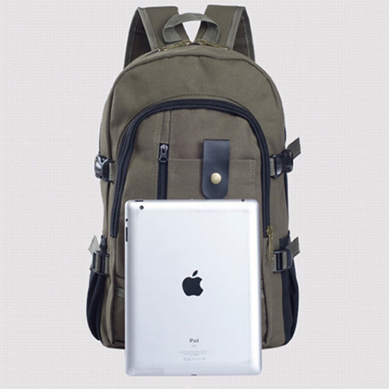 Adisputent Men's Canvas Backpack Leisure Travel Vintage Laptop Backpack Shoulder Bag Computer Functional Versatile Bags