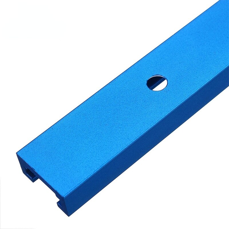 Double-Cut Profile Universal T-Track W/ Mount Predrilled Holes Aluminum Alloy T Slot Slide Miter Track Chute Rail 300-800mm