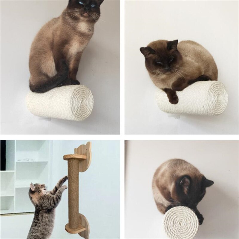 Kat legetøj kæledyr tilbehør klatring vægmonterede møbler sisal trin kat træhus scratche