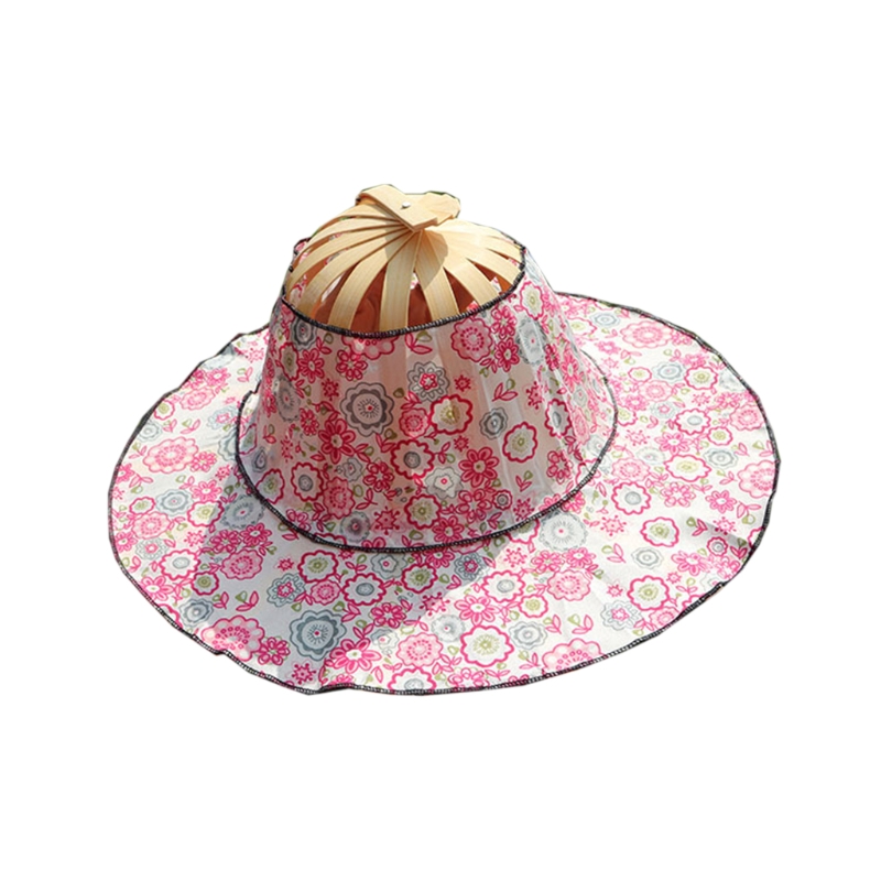 Hat for Traveling Adjustable Hat to Handheld Folding Fan Foldable Bamboo Hat and Fan Summer Beach Foldable Hat and Fan Au17 21: 3