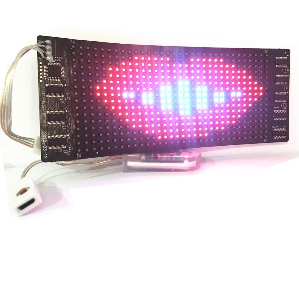 Bluetooth Programmable Rgb Flexible Led Module Display Matrix Sign Android Ios Control For Face Mask T-shirt Led Screen Parts