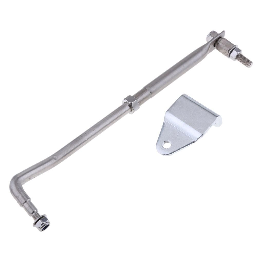 Barra de dirección fueraborda de acero inoxidable, palanca de acelerador de enlace de 33cm / 13 pulgadas, duradera y resistente a la corrosión