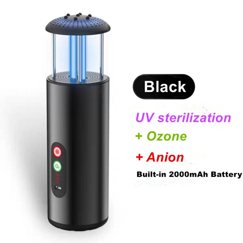 SHODA Air Purifier UV Ozone Sterilizer Cars Home Ozone Generator Air Purifier Remove Deodorization: Black