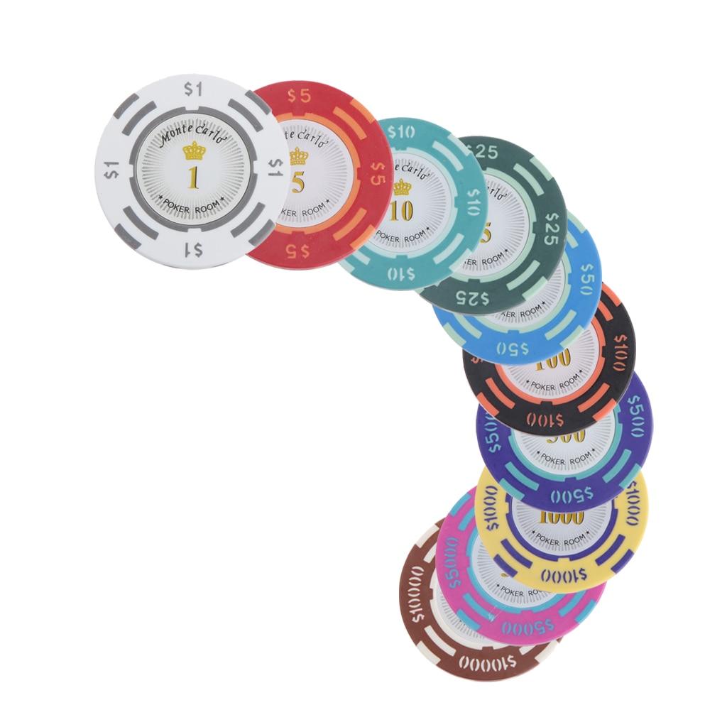 4X0.3 Cm 500 Dollar Par Waarde Monte Carlo Poker Room Label Casino Klei Chips