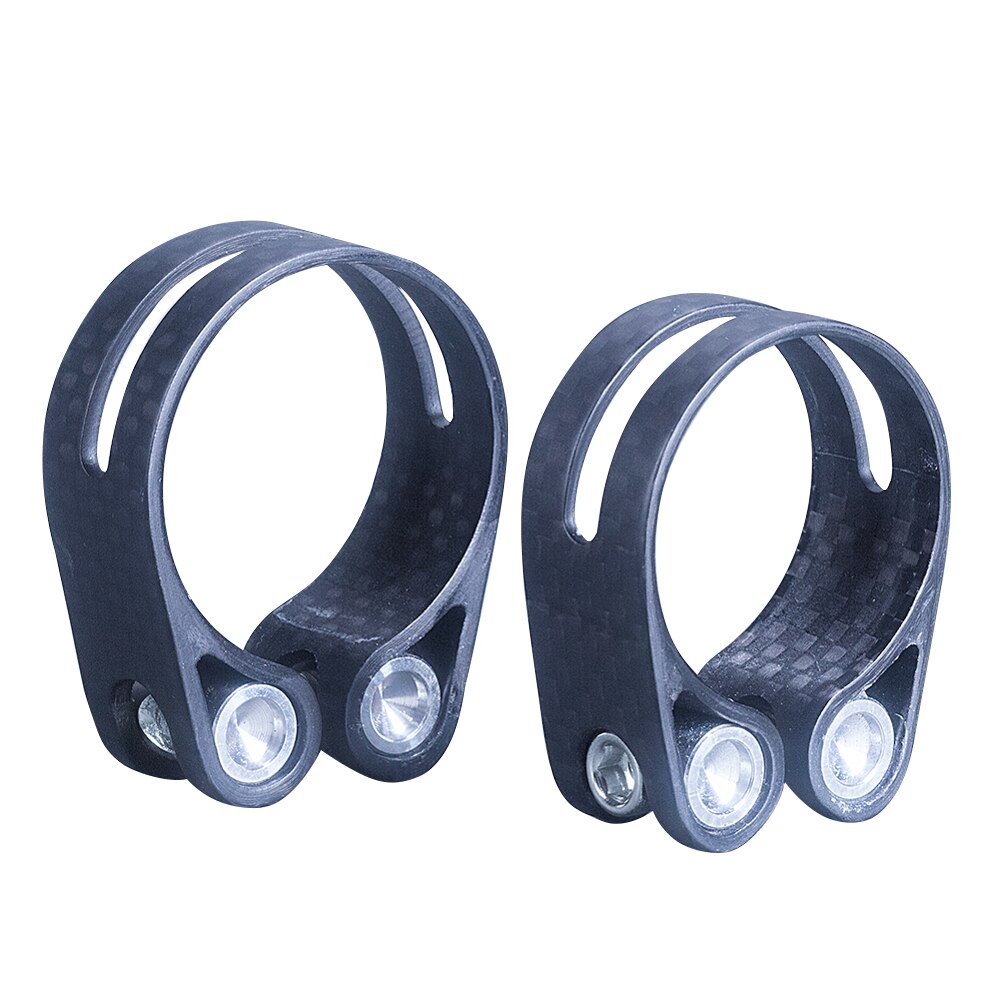 Ultralight 14g Matte 3K Carbon Fiber Seatposts Clamps Mountain Road Bike Seat Tube Clamp For Seatpost 27.2/30.8/31.6