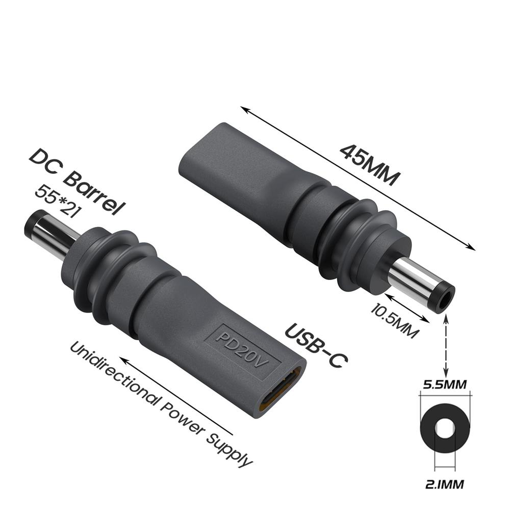 Power Adapter For Starlink Mini USB C Female to 5521 Expansion Adapter Outdoor Waterproof Barrel Jack Charging For Starlink Mini