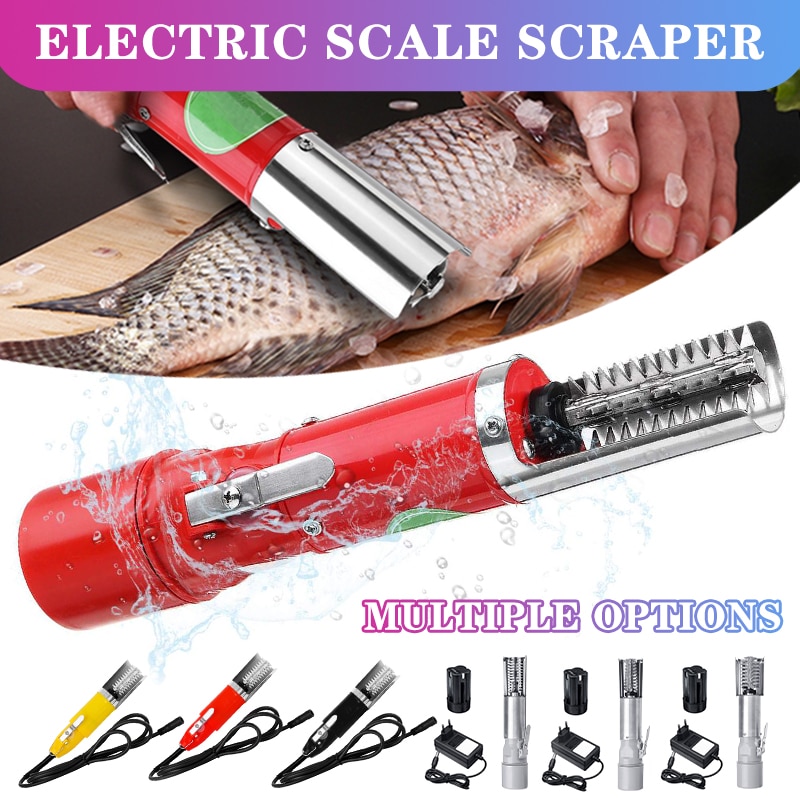 96W Charging Portable Electric Fish Scaler Fishing Scalers Cleaning Fish Remover Cleaner Descaler Scraper Seafood Tools