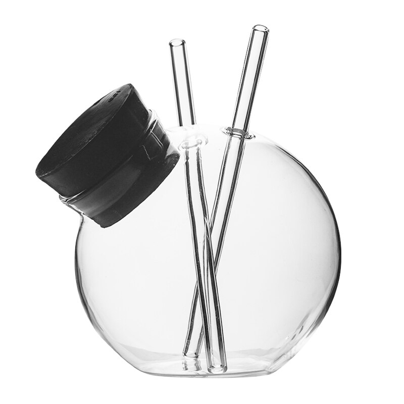 Cocktail Glass Sphere Shaped Reusable Drinking Straw Cup Wine Juice Gla