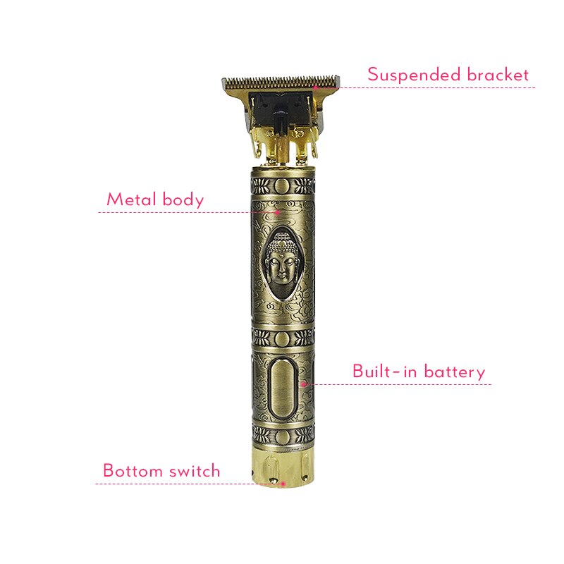 T9 Electric Hair Clipper 0mm Sculpture Cutter Barber Haircut Rechargeable Hair Trimmer Hair Cutting Machine for Men Shaver F30