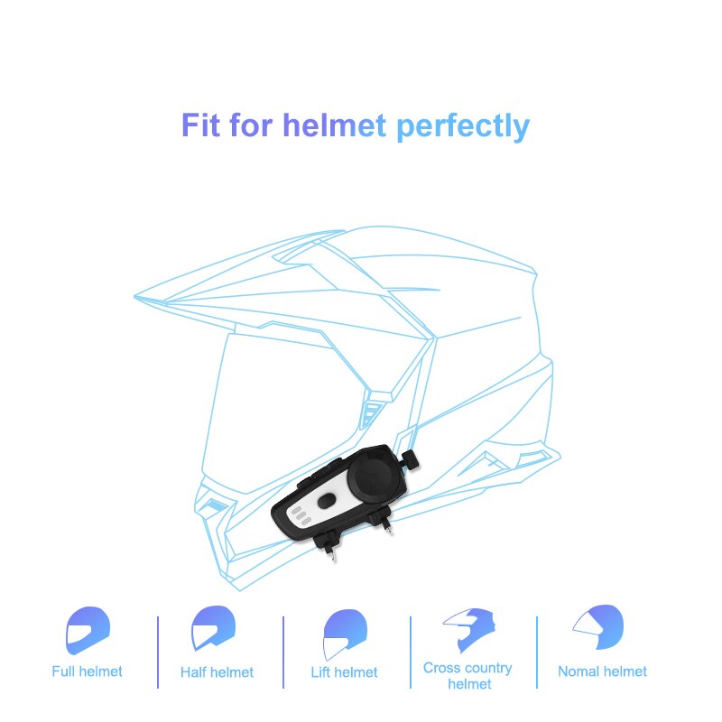VR roboter Bluetooth Motorrad Gegensprechanlage Wasserdichte Drahtlose Freihändige Helm Headset Sprechanlage Für 2 Fahrer Intercomunicador