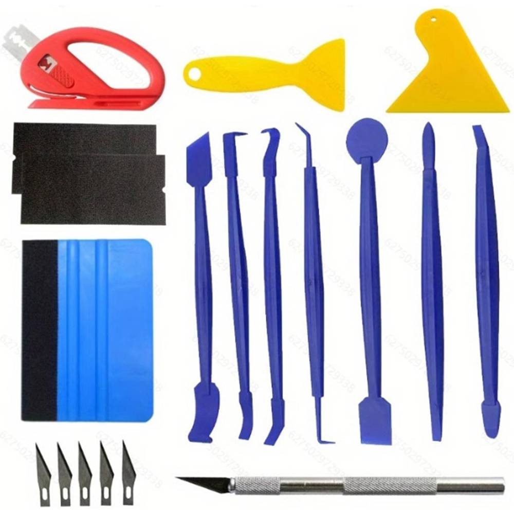 Verktøysett for påføring av vinylfolie solfilm verktøy for bilverktøy folie klistremerke innpakningsverktøy vinylfolie for kjøretøy: Default Title