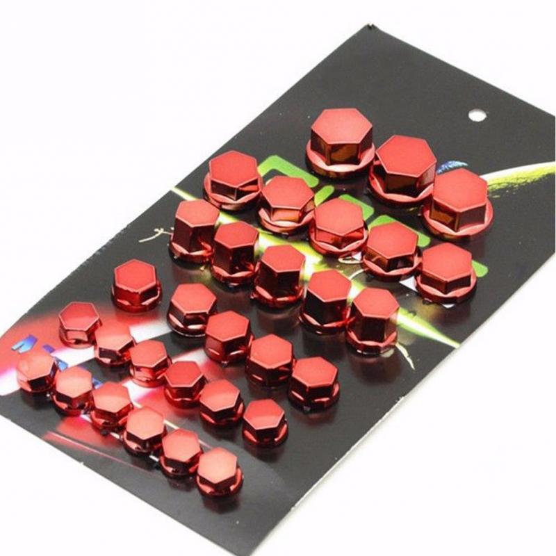 Tapas de tornillo decorativas galvanizadas para motocicleta Yamaha, accesorios para motos, 30 Uds.: Rojo