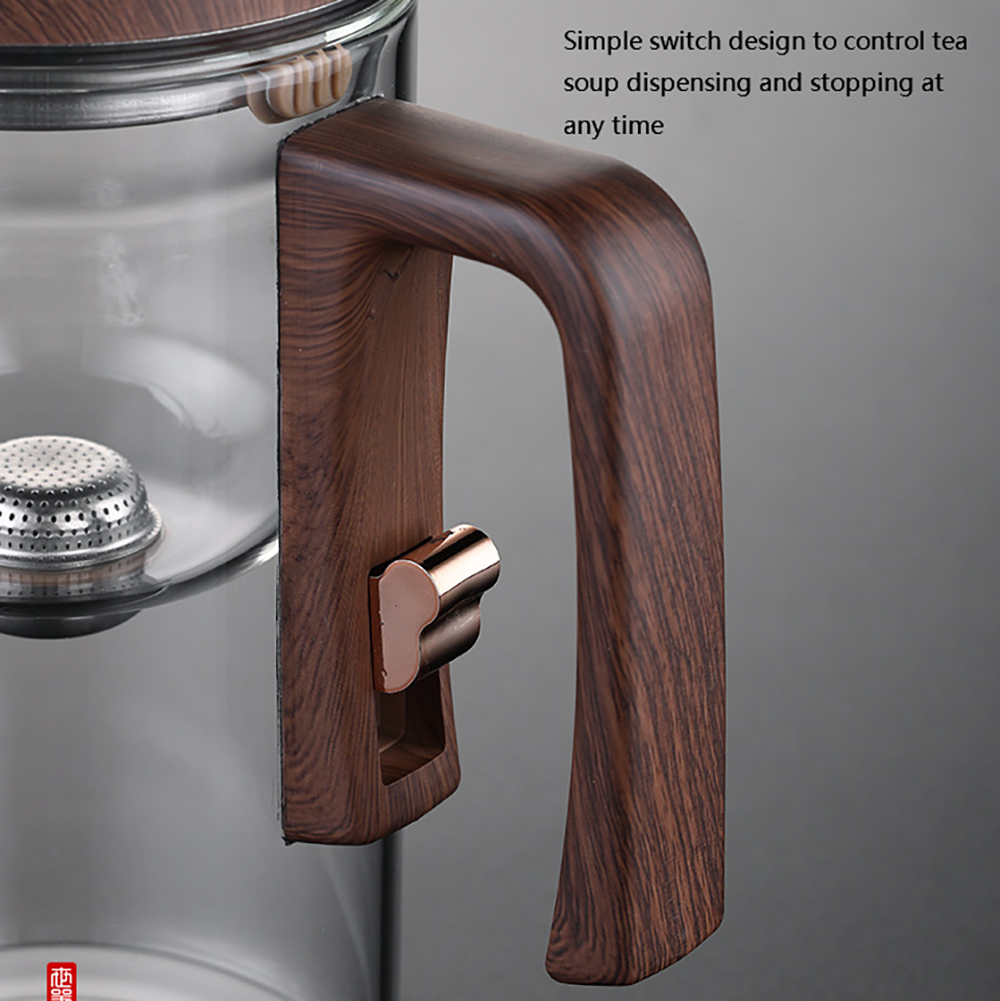 Glas Teekanne Wasserkocher Infuser 520ML/720ML Teekanne Wasser Trennung Innen Magnet One Click Magnetische Schalter tee Filtration Tasse Set