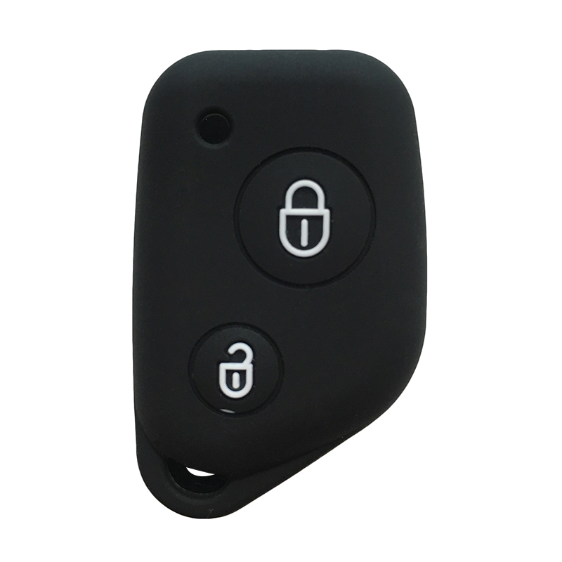 Funda de silicona para llave de coche, 2 botones, para Peugeot 406, 306, 205, 206, 405, Citroen Berlingo, Xsara, Picasso, Saxo: Negro
