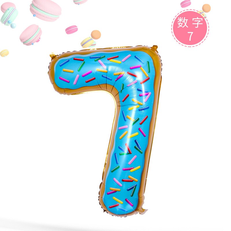 36 tuuman munkki iso folio syntymäpäivä ilmapallot helium numero ilmapallot hyvää syntymäpäivää juhlakoristeet lasten lelu vauva suihkupallot: 7
