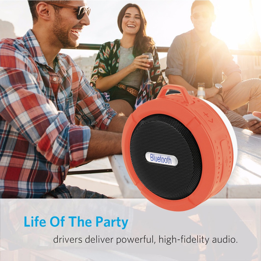 C6 Mini Draagbare Draadloze Bluetooth Waterdichte Stereo Sound Speaker Outdoor Bluetooth speaker Draadloze Luidspreker Outdoor