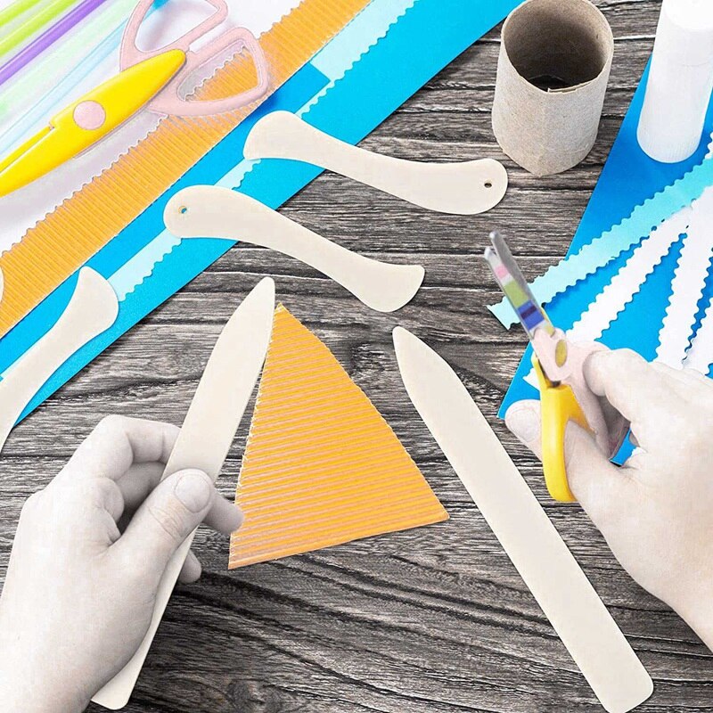 20 PCS Bone Folder Paper Creaser Tool Plastic Bone Folder for DIY Leather Burnishing Bookbinding Books Cards