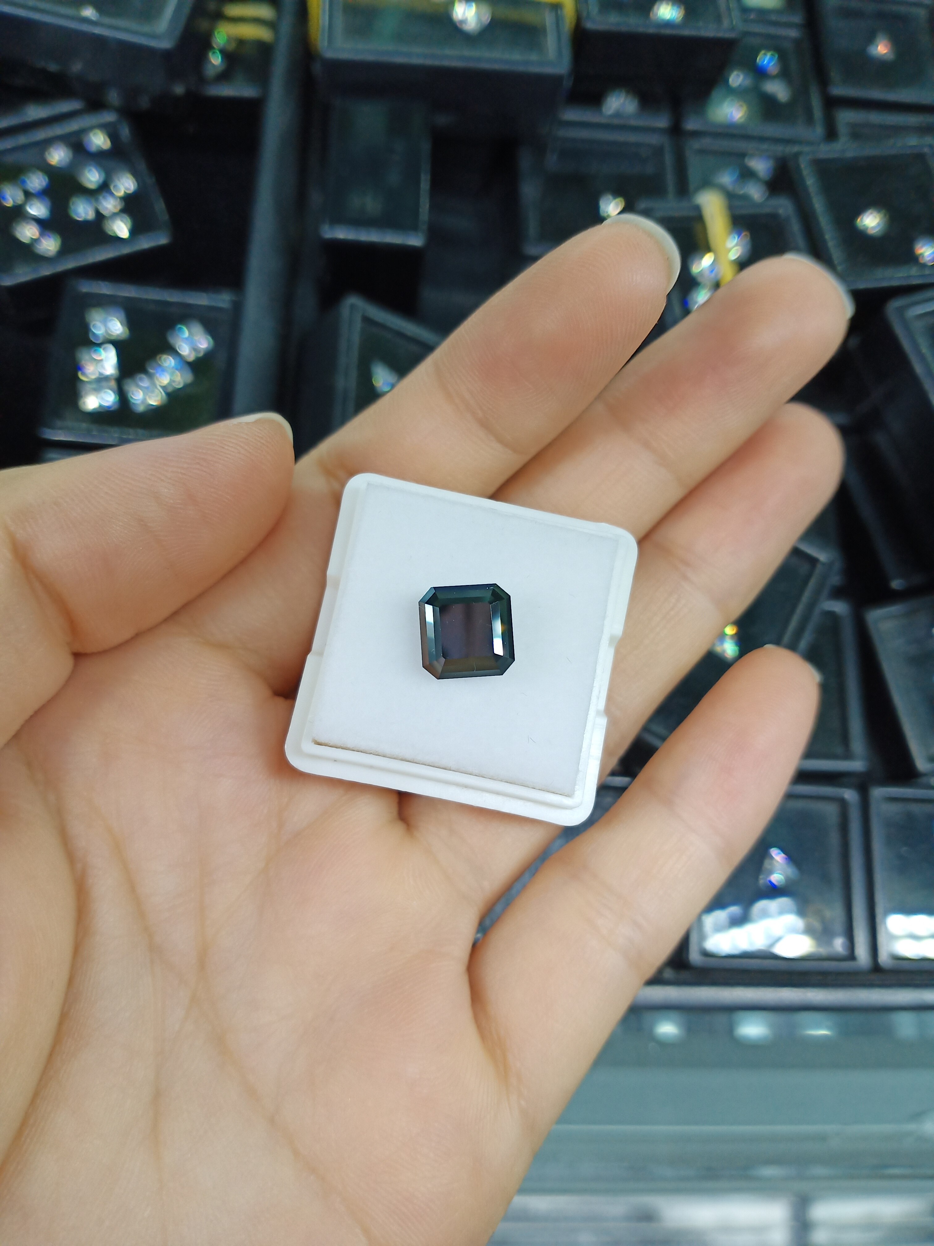 ¡Producto en oferta! Mascarilla negra de 5,5x5,5mm, EX Cut, probador de diamantes, proveedor de moissanita suelta, gemas, certificado de venta contra choques de fábrica