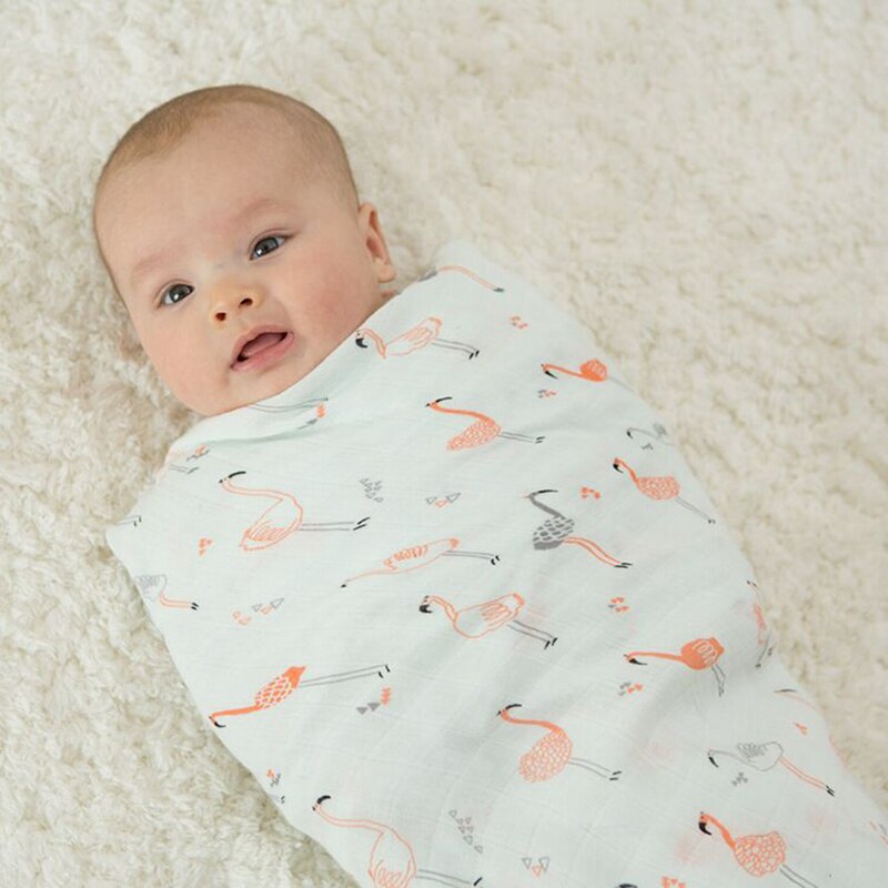 Bambus tæppe svøb bambus muslin rayon fra bambus fiber svøb wraps til unisex baby blød og åndbar 115 x 115 cm