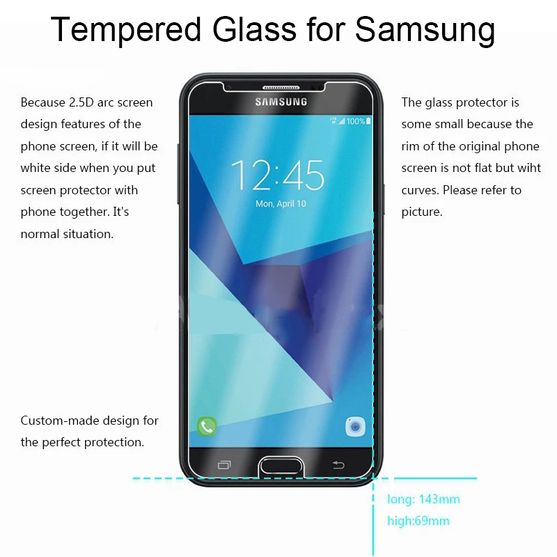 1/2 Stück 9H HD Displayschutzfolie für Samsung Galaxis S7 S6 S5 S4 Mini, gehärtetes Hartglas, Schutzglas auf Galaxis S3 Neo