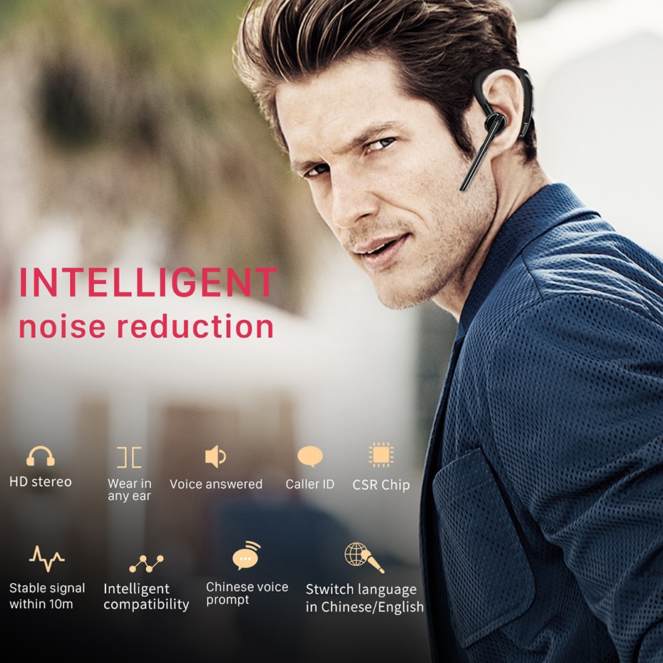 HOCO Bluetooth Headset Bluetooth 5.0 Earpiece Hands-free Headphone Mini Wireless Earphone Earbud Earpiece For iPhone 11 Xiaomi 9