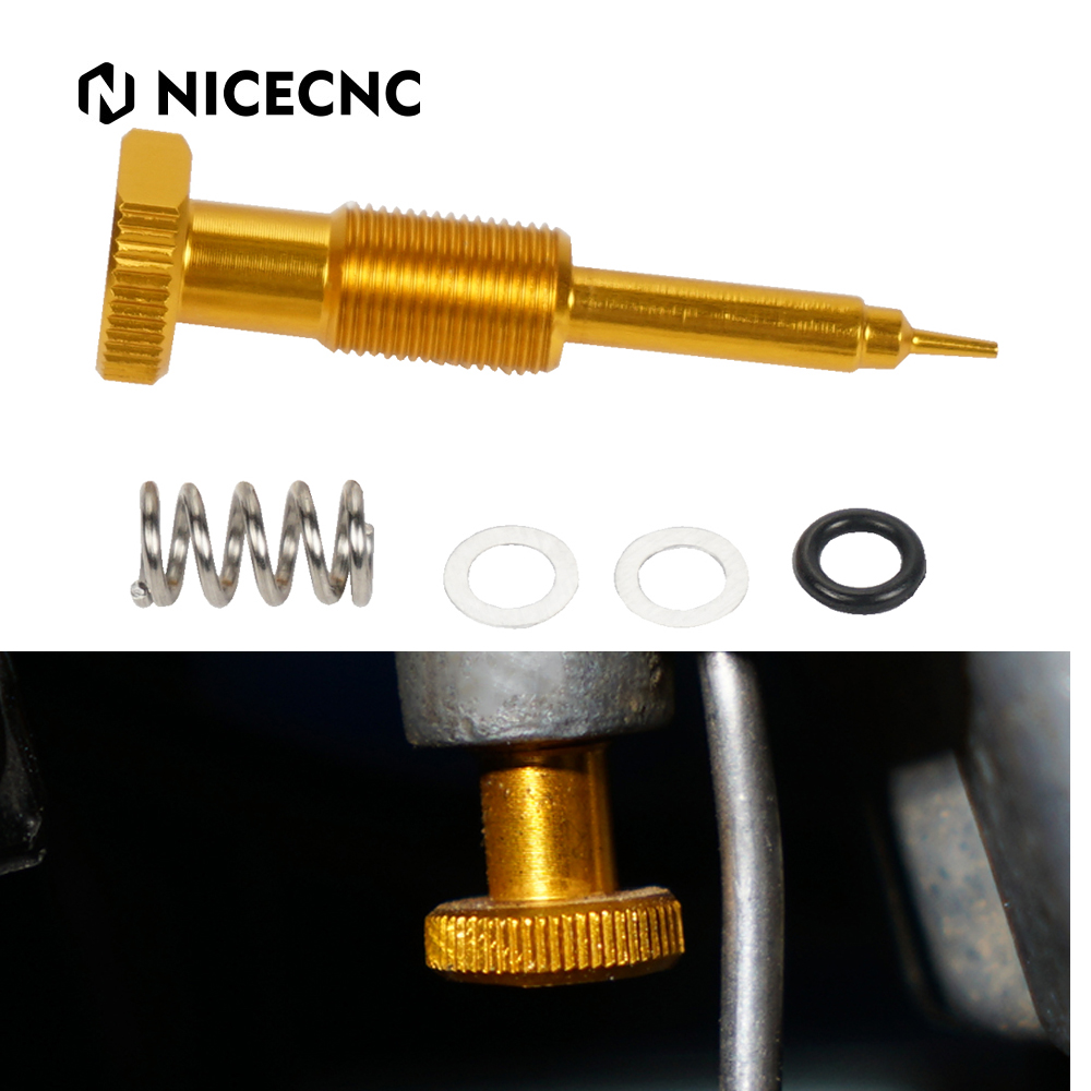 NICECNC – carburateur en aluminium pour moto, facile à régler, mélange Air-carburant, vis de réglage pour Suzuki DRZ400S SM DRZ 400 S SM 2000 – 2022 bleu