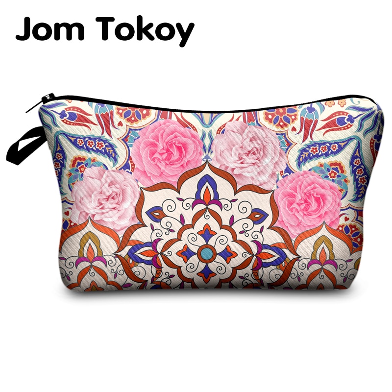 Jomtokoy Women Mandala Printing Makeup Bags Cosmetics Pouchs For Travel Ladies Pouch Women Cosmetic Bag