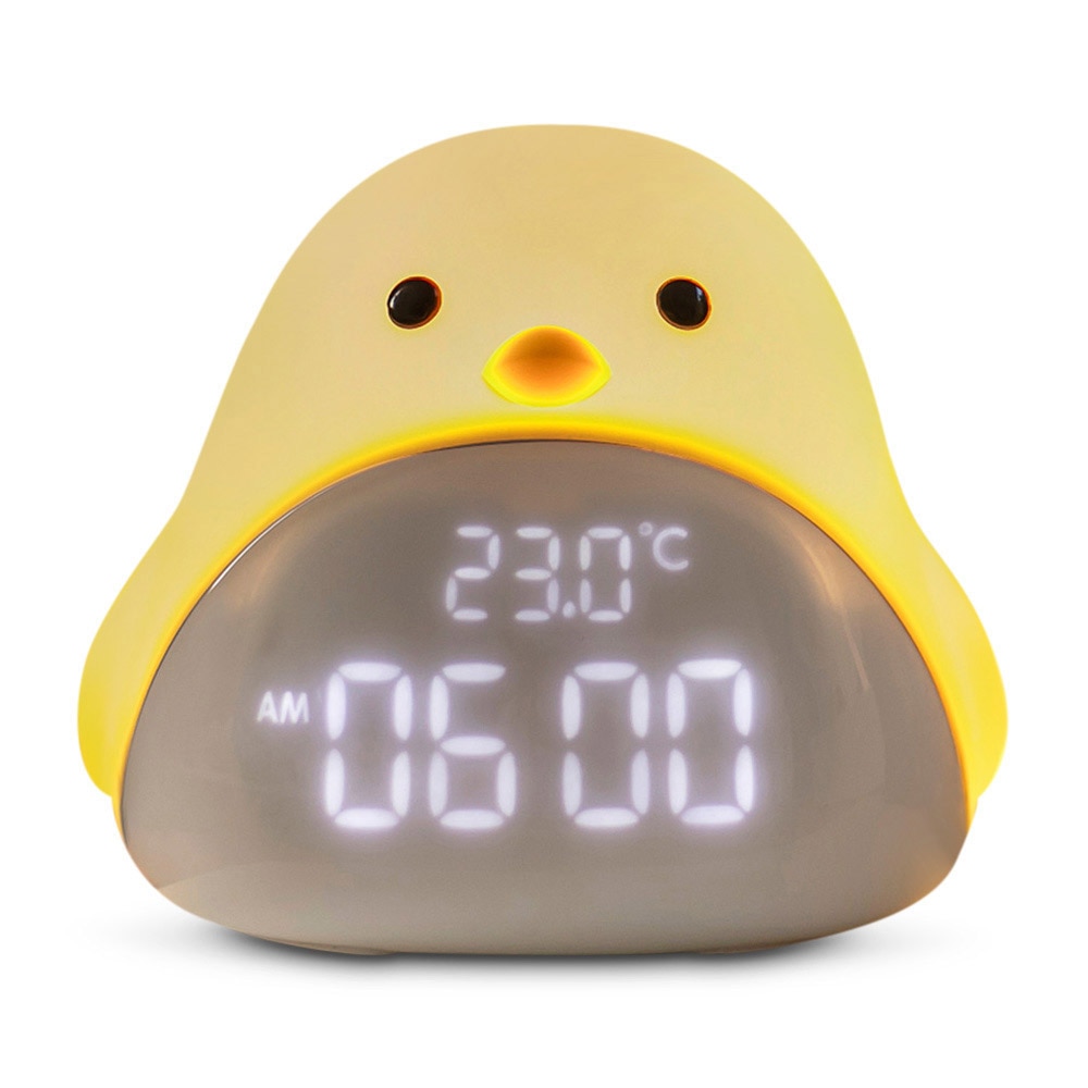 Cartoon Leuke Tijd Vogel Nachtlampje Wekker Siliconen Touch Usb Led Night Lamp Voor Kinderen Baby Kids Nachtkastje lamp