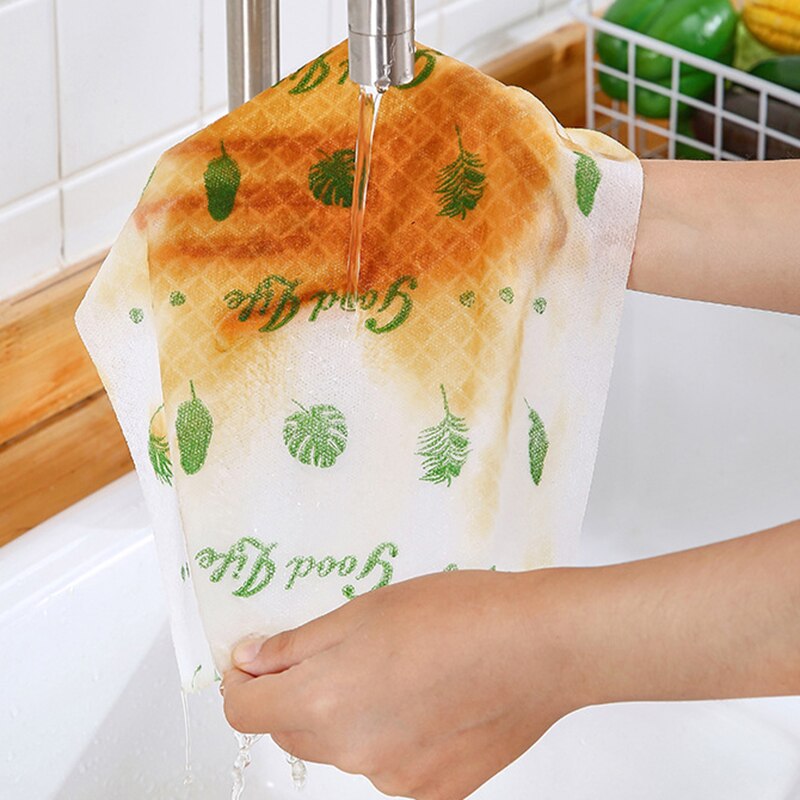Towels Super Absorbent Microfiber Cleaning Cloth Wipes Disposable Cleaning Paper Towel Kitchen Anti-grease Wiping Rags