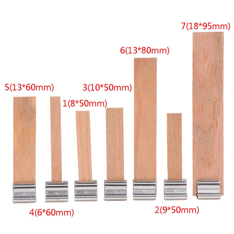 20Pcs Wooden Candles Wick with Sustainer Tab Candle Wick Core for Candle