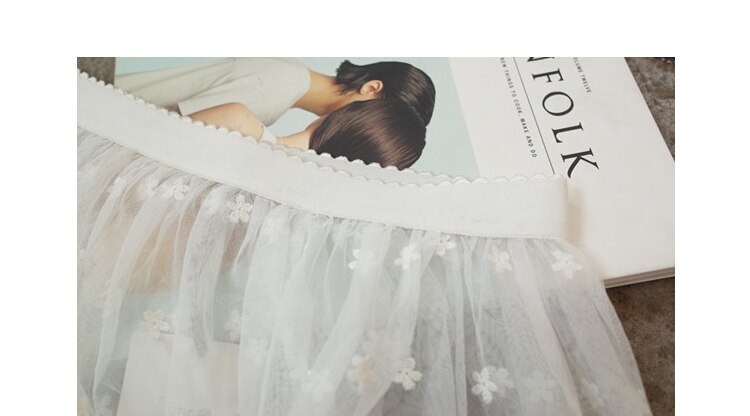 Spring and summer all-match white beautiful lace basic bust skirt women short half slip petticoat