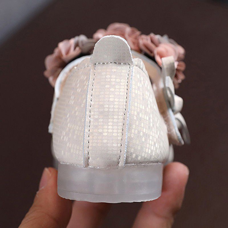 Efterårsstil børn piger prinsesse sko blonder forår blomstermønster børn sko piger dans prinsesse sneakers børn sko