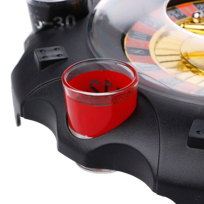 Elektrische Trinken Spiel einstellen Roulette Erwachsene Partei Kasino Stil 6 Schuss Gläser GXMB