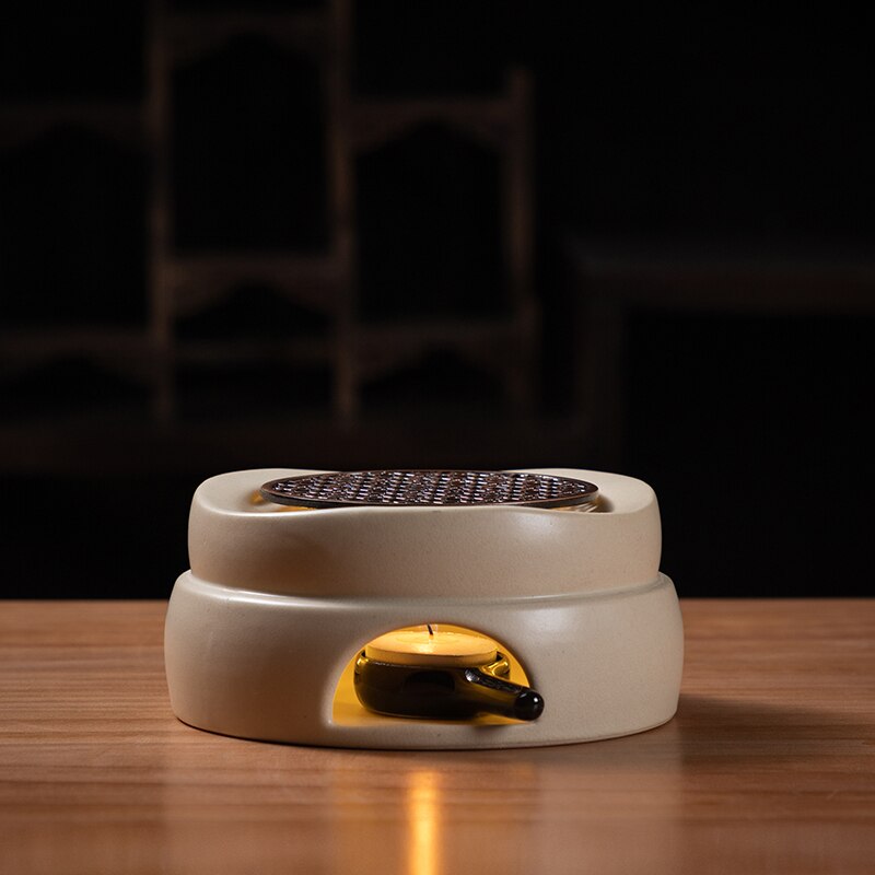 Creativo fornello da tè caldo scaldino in ceramica Kung Fu cinese impostato da tè accessori da tè riscaldatore di candela teiera base luce notturna arredamento