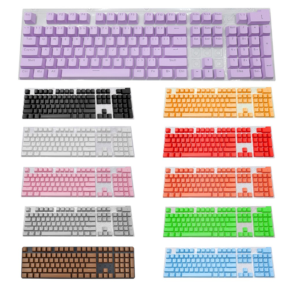 104pcs Universal Mechanical Keyboard Backlit Keycaps for Cherry MX Mechanical Keyboard Desktop Computer Ergonomic Replacement