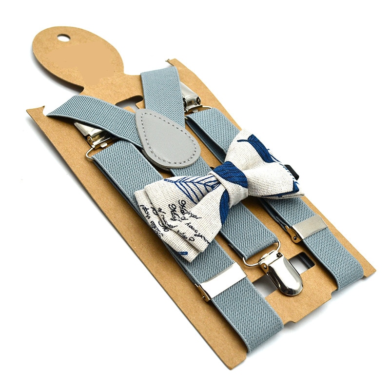 Kinderen Bretels + Afdrukken Strikje Pak Jongens En Meisjes Trendy Bandjes Leerlingen Sling