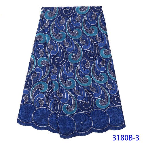 African Lace Fabric Swiss Voile Lace In Switzerland Nigerian Embroidery Lace Fabric for Women KS3180B: 3180B-3