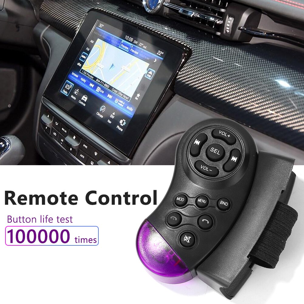 11-Key Draagbare Afstandsbediening Universele Auto Multimedia Speler Draadloze Stuurwiel Afstandsbediening Voor Auto Radio Aaa Batterij