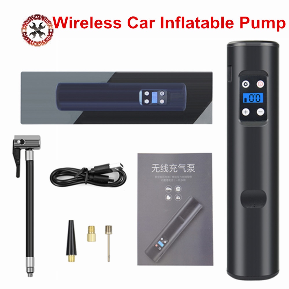 Car Wireless Inflatable Pump Portable Handheld 12 V Car Air Pumps Electric Tire Inflator Car Bike Digital Tire Inflator Pump