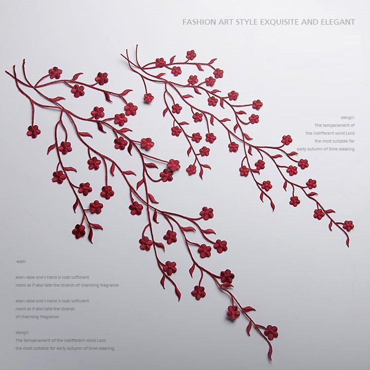 Lace Applique Fabric Flower Embroidered Patches DIY Sewing Applique Embroidery for Clothes Embroidered Patches Iron On