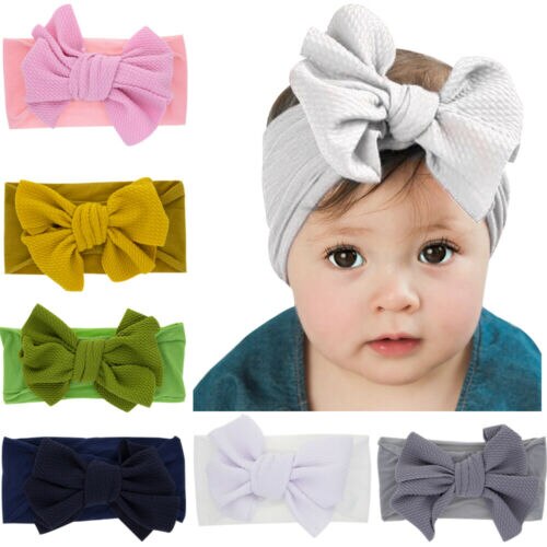 Baby Toddler Turban Headband - Floral Pattern Cotton Bow Hair Band Accessories