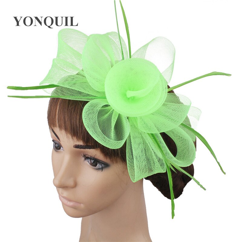 mariée coiffe de mariage accessoires dames femmes fête Vintage Fascinators coiffure épingle à cheveux lumière violet accessoire de cheveux