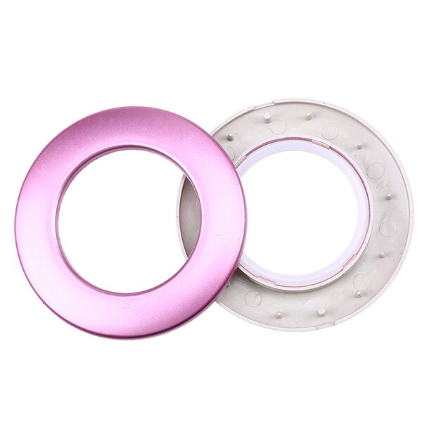 8PCS Curtain Grommets Curtain Eyelet Roman Ring Clips Low Noise Inner Diameter 40mm DIY Rings for Window Bathroom Decor: Matte Purple