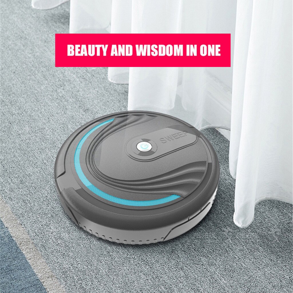 Mini full automatic vacuum sweeper Family cleaning robot robotic vacuum cleaner household appliances cargo sweeper: blue
